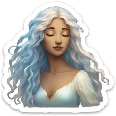 astrology virgo the maiden iridescent  sticker