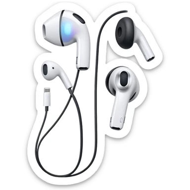 apple ear pods sticker