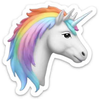 Une licorne qui pete des arc-en-ciel sticker
