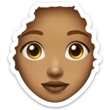 Light skin girl afro orange cry sticker