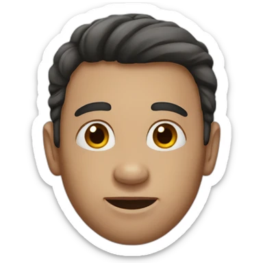 man with birthmark sticker