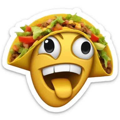 Donald trump as a taco sticker