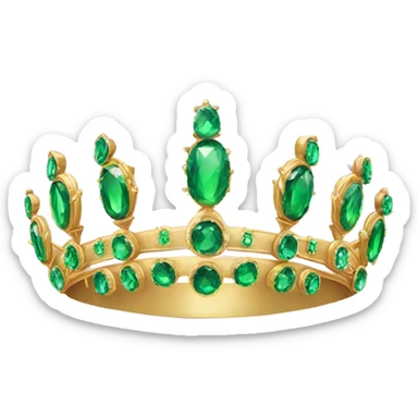 Tiara with only green gemstones  sticker