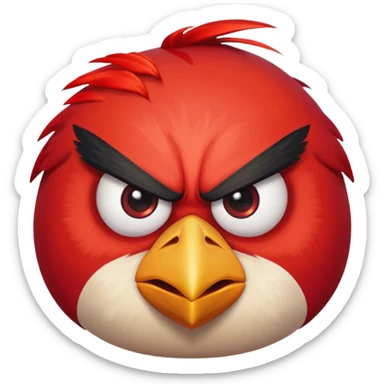 deadly stare emoji angry bird sticker
