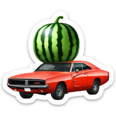 Watermelons Dodge Charger modern sticker