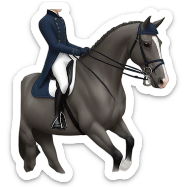 Edward gal doing dressage with totilas  sticker