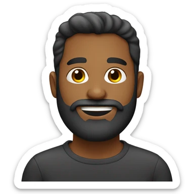 hombre joven con barba sticker