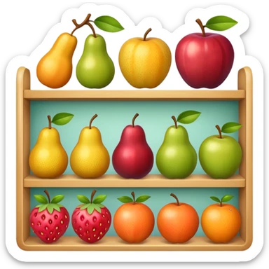 anaquel de frutas sticker