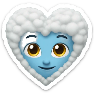 Powder blue heart  sticker