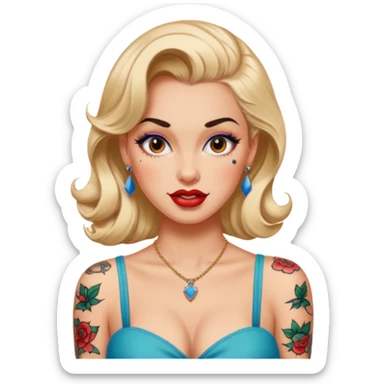 pin-up tattoo all-over sticker