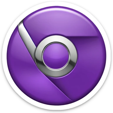 dark purple google chrome logo sticker