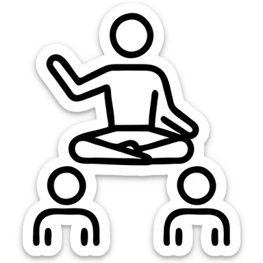 icon on the theme of yoga teacher classes.  sticker