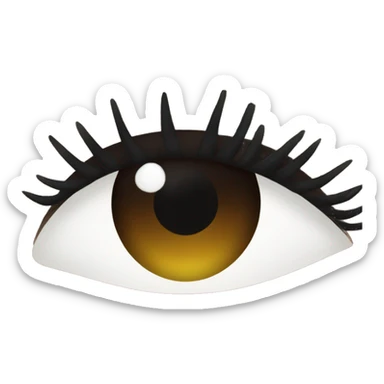 big eyelashes sticker