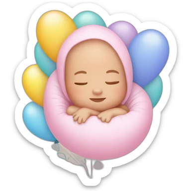 newborn balloons sticker