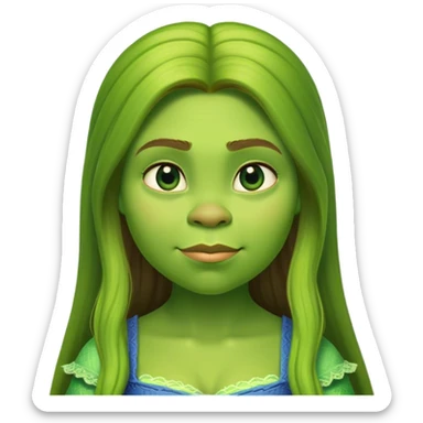shrek as a girl sticker