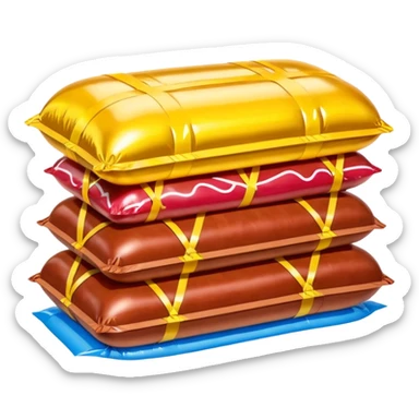  paris SPAM meat jeff koons style inflatable sculpture art painting  sticker