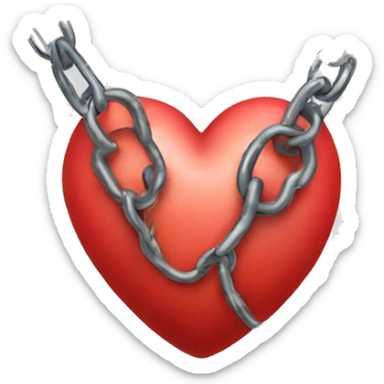 Heart with a chain on sticker