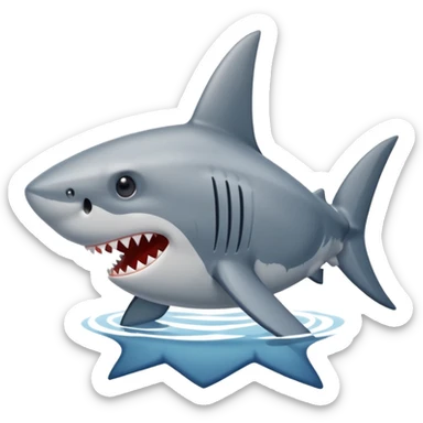 A shark fin out of water sticker