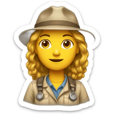 female archaeologist sticker