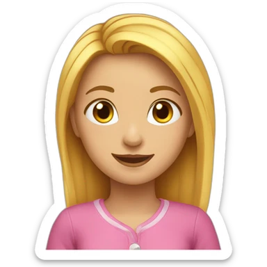 Un chat dans les bras de la fille sticker