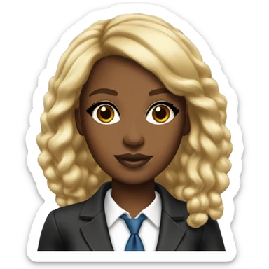 Black barbie lawyer pretty  sticker