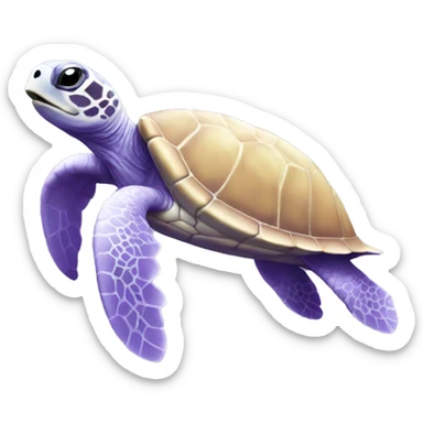 Lavender sea turtle sticker