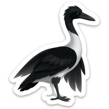 Swan-Raven-hybrid-animal-creature full body sticker