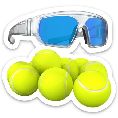 Make glasses tennis balls sticker