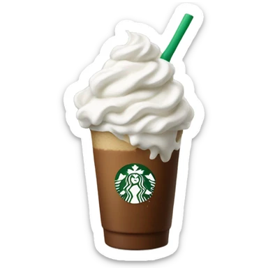 Starbucks drink whipped cream sticker