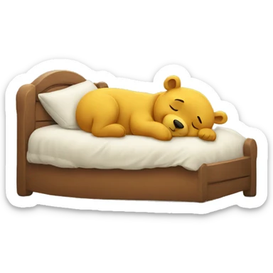 Pooh bear sleeping  sticker