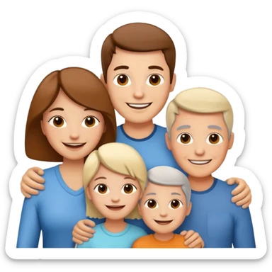 family of users with diverse ages sticker