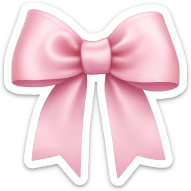 light pink ribbon bow sticker