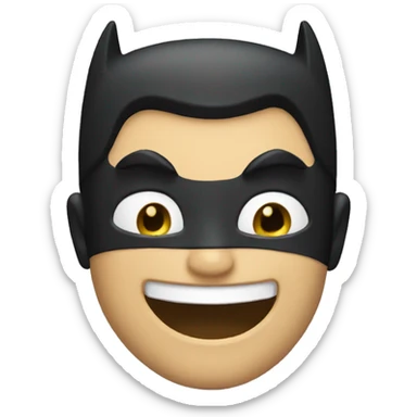 batman emoji expressing happy emotion sticker