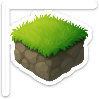 make the ground a bit greyish brown and make it on a transparent background sticker