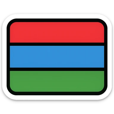 Make the flag colors much more saturated, keep the design and style the same, no text, with no background. The style should remain consistent with the original image. sticker