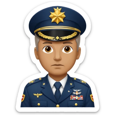 An American general in full uniform sticker