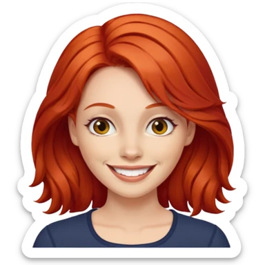 je veux un emoji femme rousse  sticker