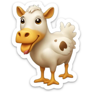 mixed chicken and cow sticker