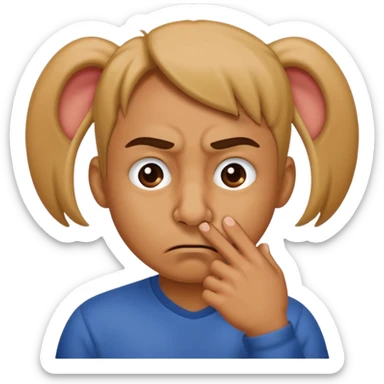 pinching nose angrily nose nose sticker