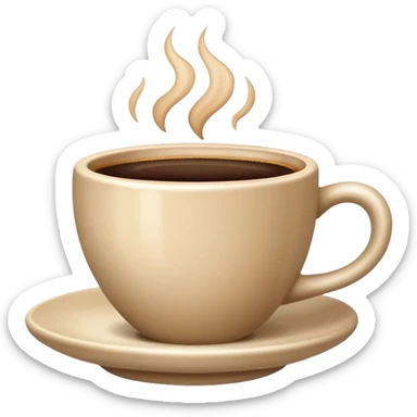 бежевая чашка кофе  sticker