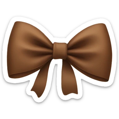 Brown bow sticker