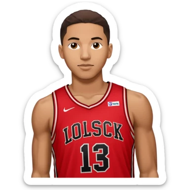 Tyrese haliburton in a Derrick rose Jersey sticker