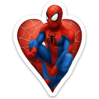 Spiderman heart sticker
