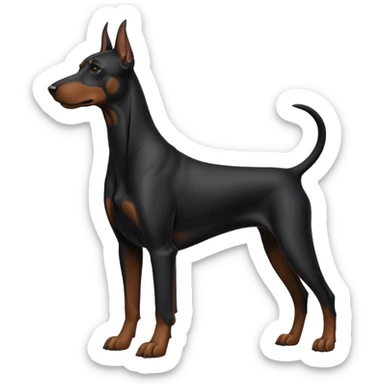 black doberman Y3 sticker