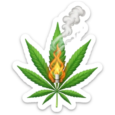 a joint burning all the way sticker