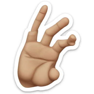 Pointer finger knuckle sticker