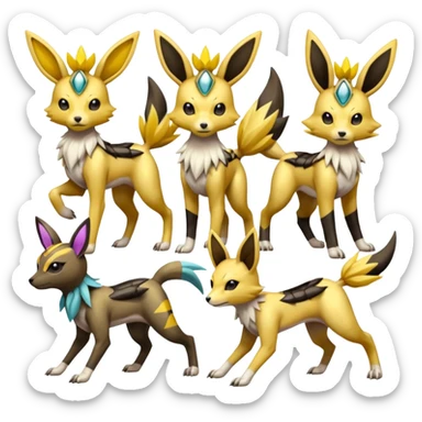 Meloetta-Renamon-Umbreon-Jolteon-Beedrill-Manectric-Palkia-fusion sticker