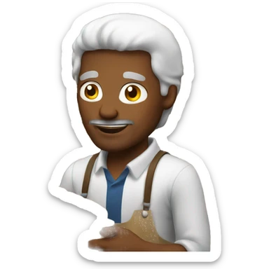 a man selling breads sticker