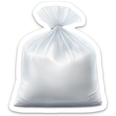 Plastic baggie with white sticker