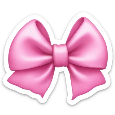 Pink bow sticker